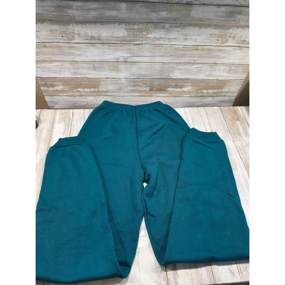 Vintage Hanes Her Way Teal Green High Waisted Sweatpants Joggers Small 90s Retro - Picture 6 of 7